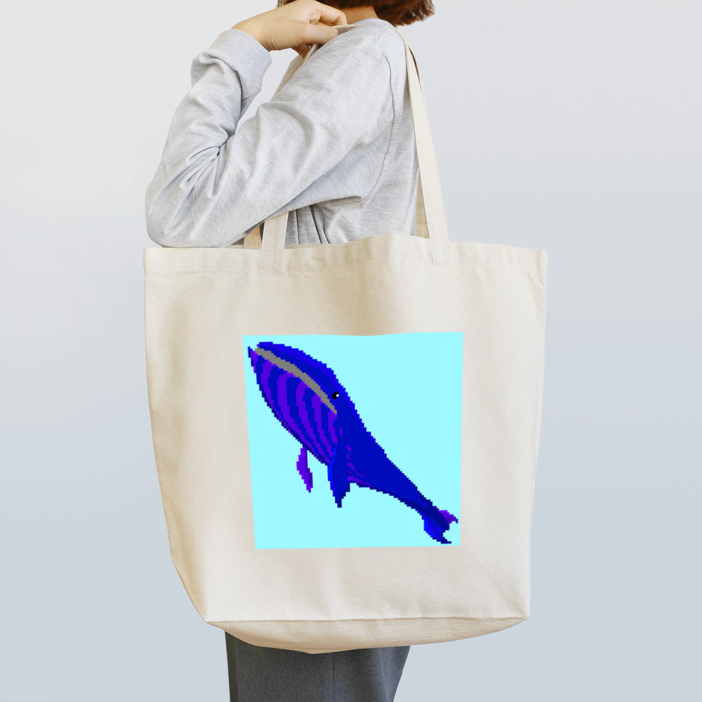 ねむいさかなのお店のドット　くじら Tote Bag