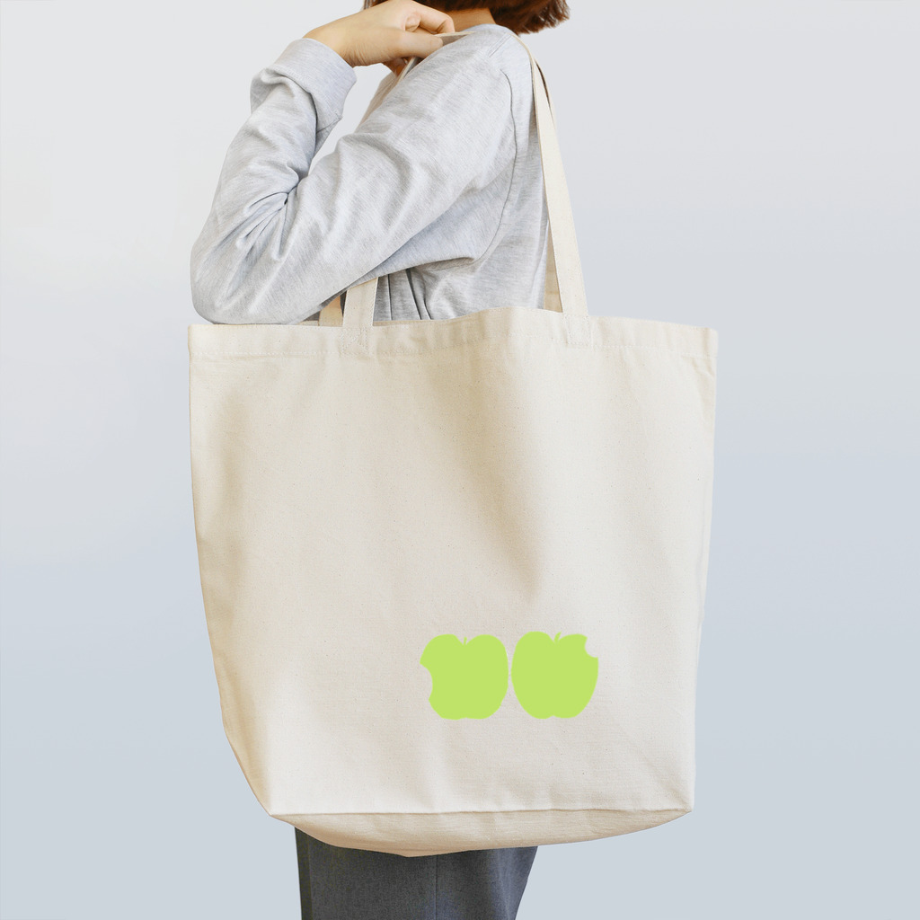 ふたごのりんごやさんのふたごの青りんご Tote Bag