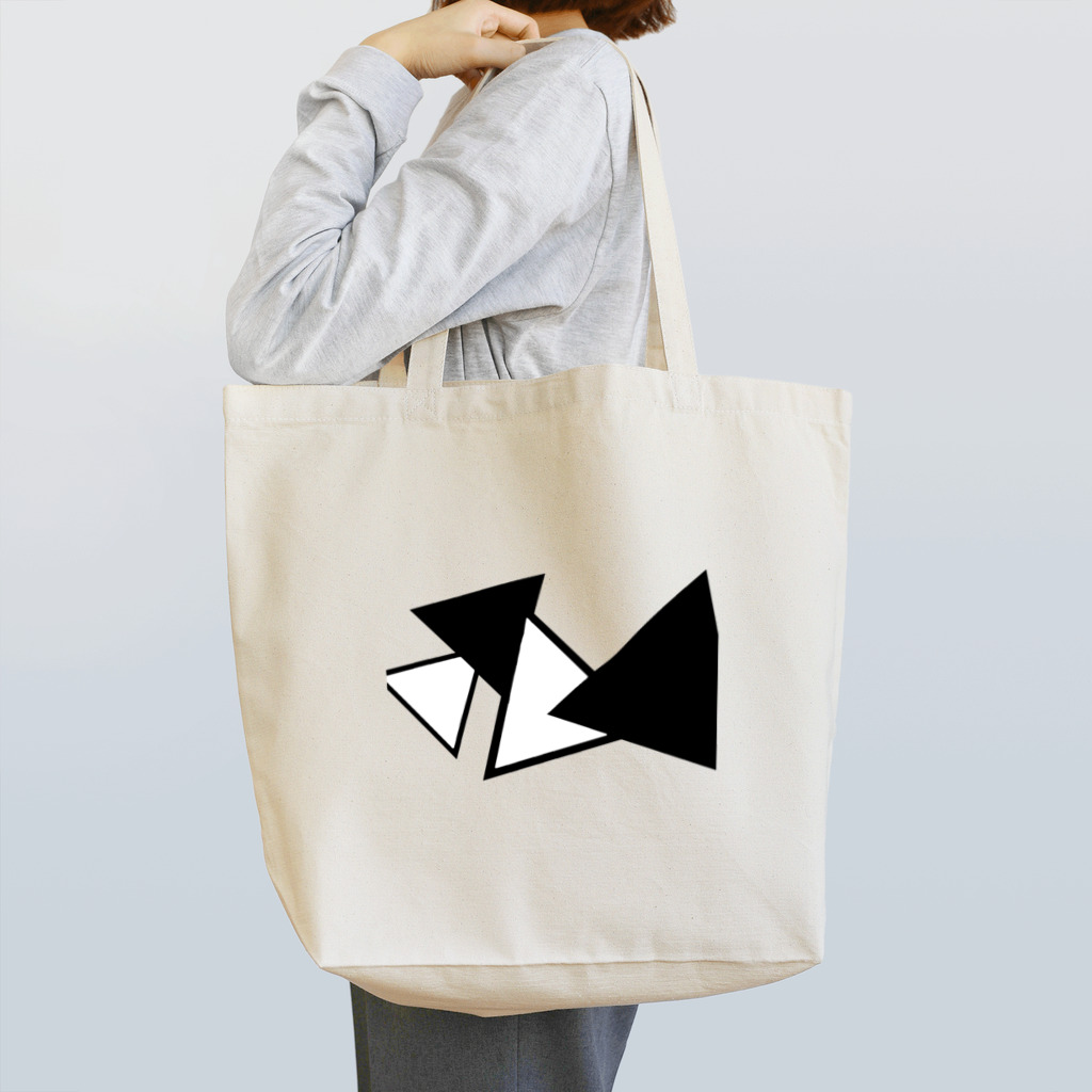 Alulim Official Shopのさんかく（white×black） Tote Bag