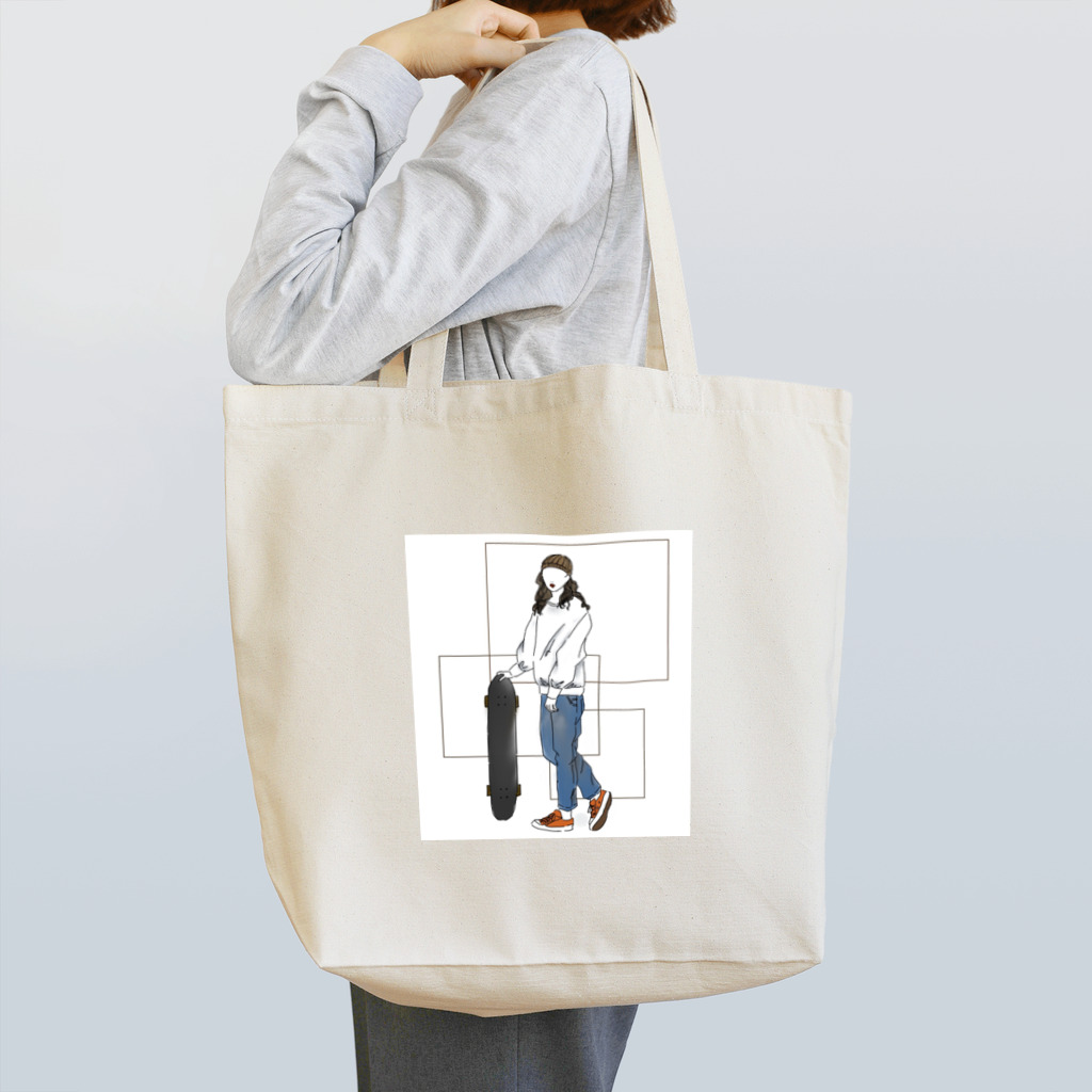 Ma Chérieのスケボ女子カラー Tote Bag
