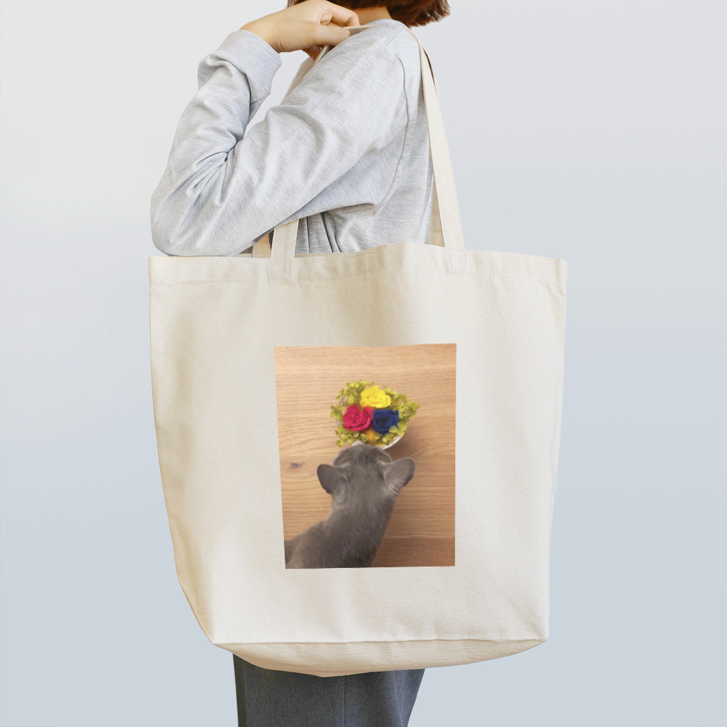 ロシアンブルー小町のお店のロシアンブルー小町_花 Tote Bag