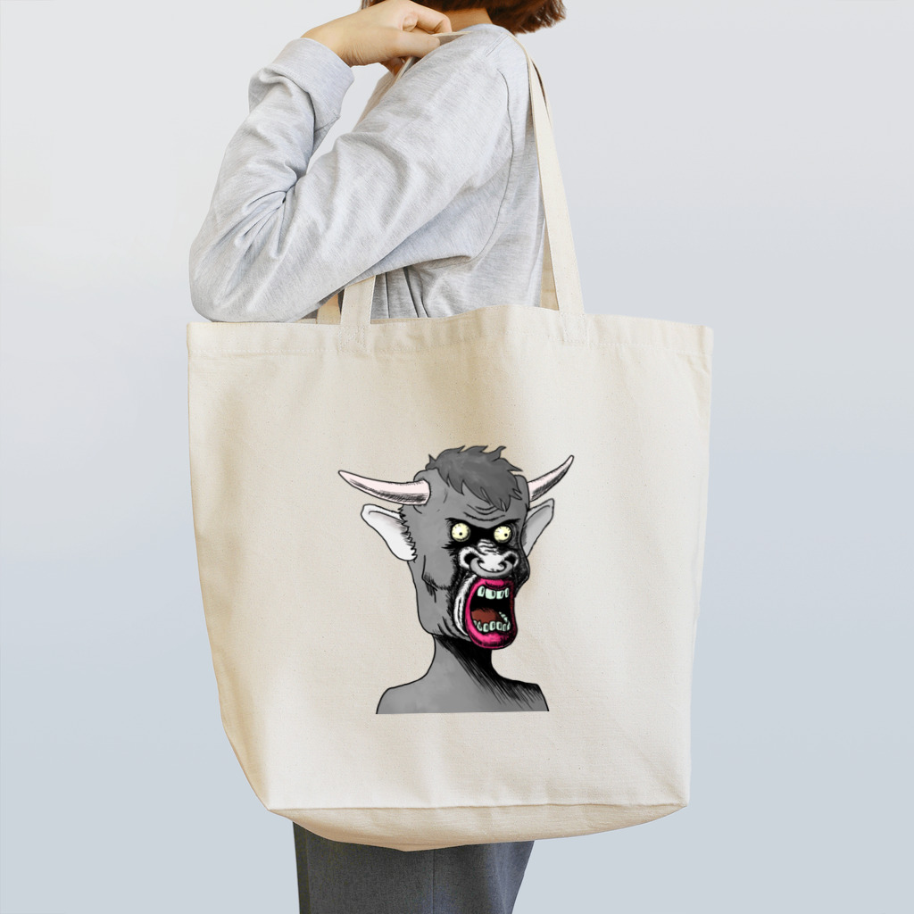 れいしょうのSUZURIのNFT風の牛 ~Cow Face Is Scary~ Tote Bag