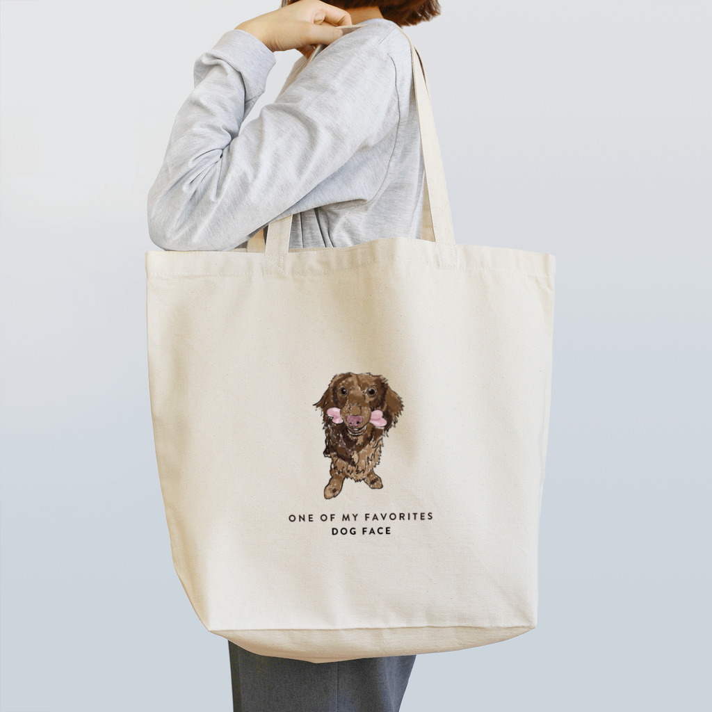 DOG FACEのダックスフンド｜バッグ Tote Bag