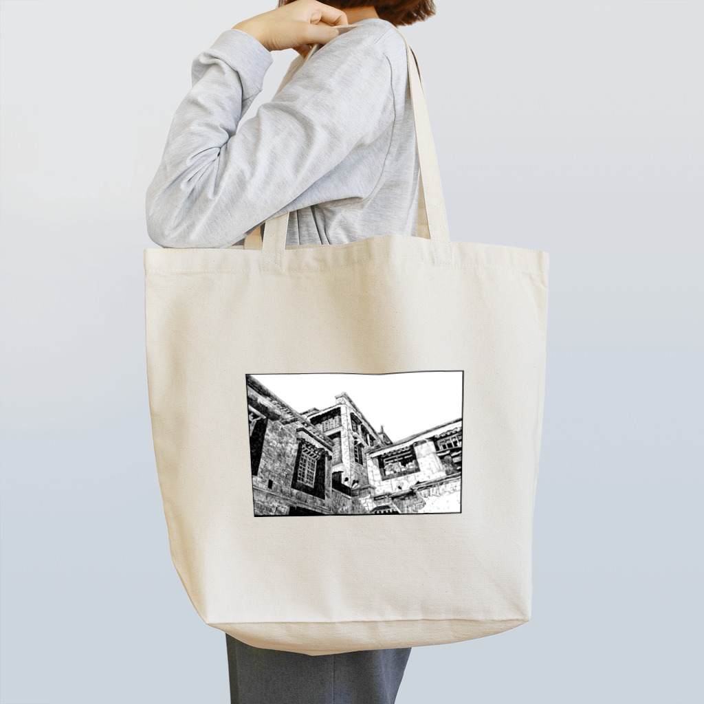 きいのペン画・チベットの風景 Tote Bag