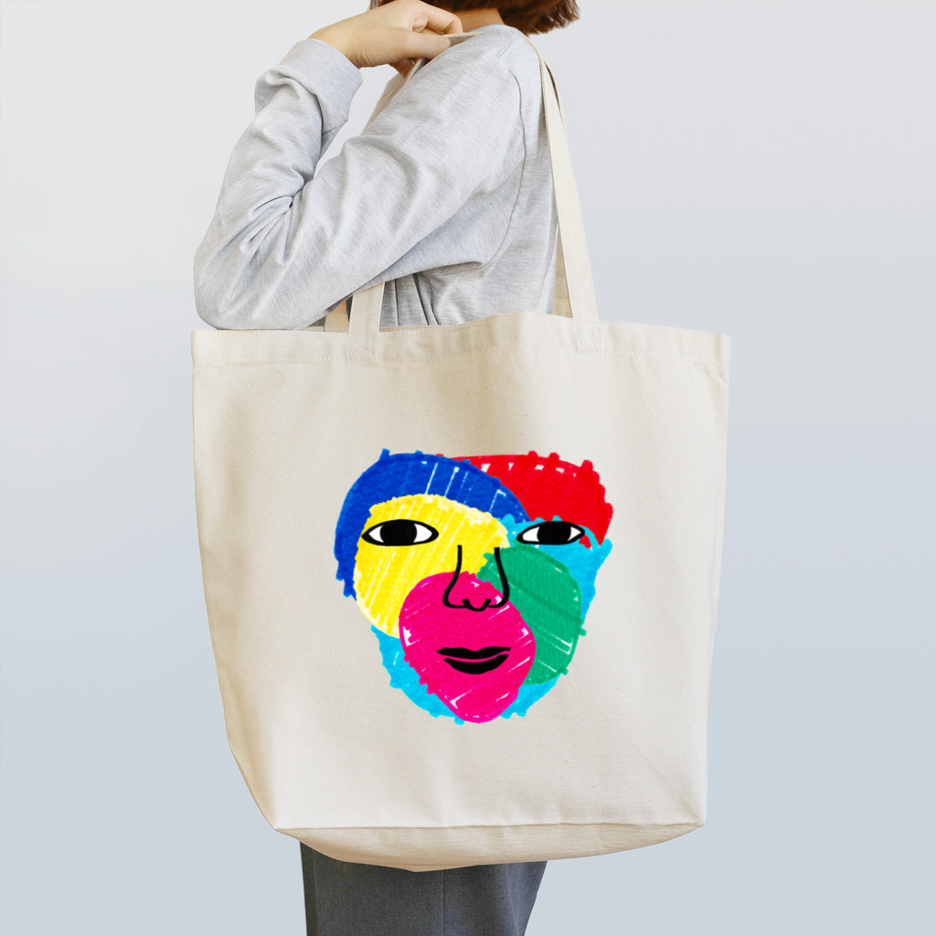  むきむき   地球生活のでかおかおさん Tote Bag