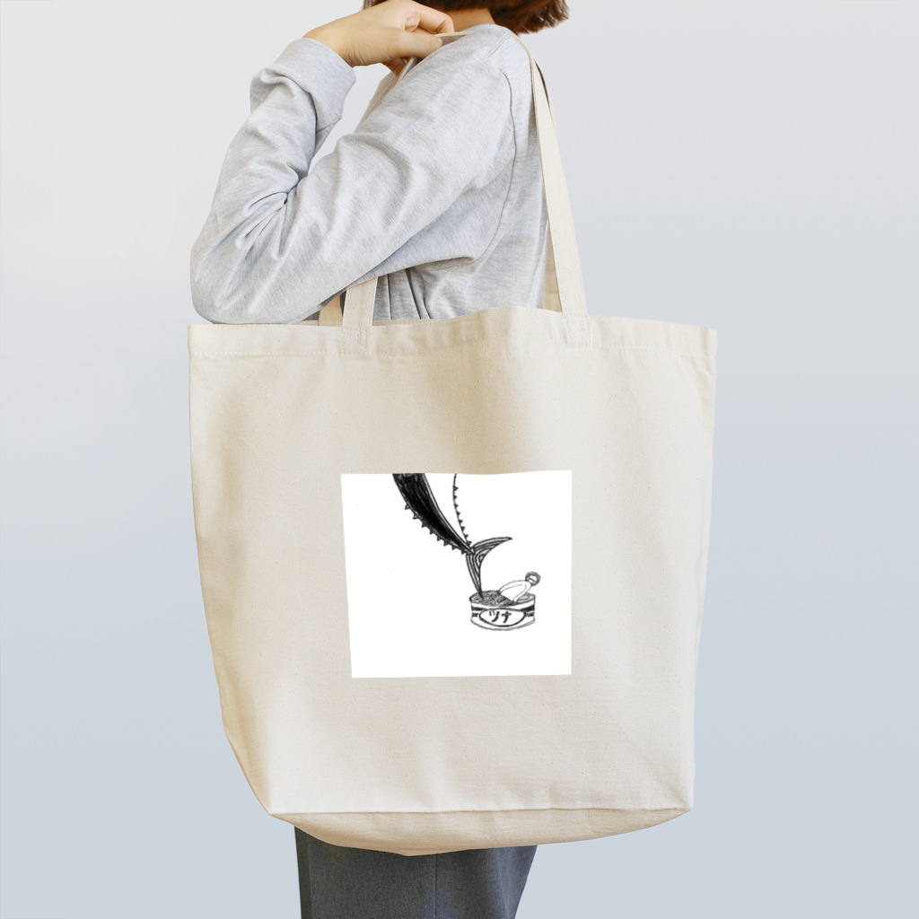 Tinybee🍯の缶から逃げるツナ Tote Bag