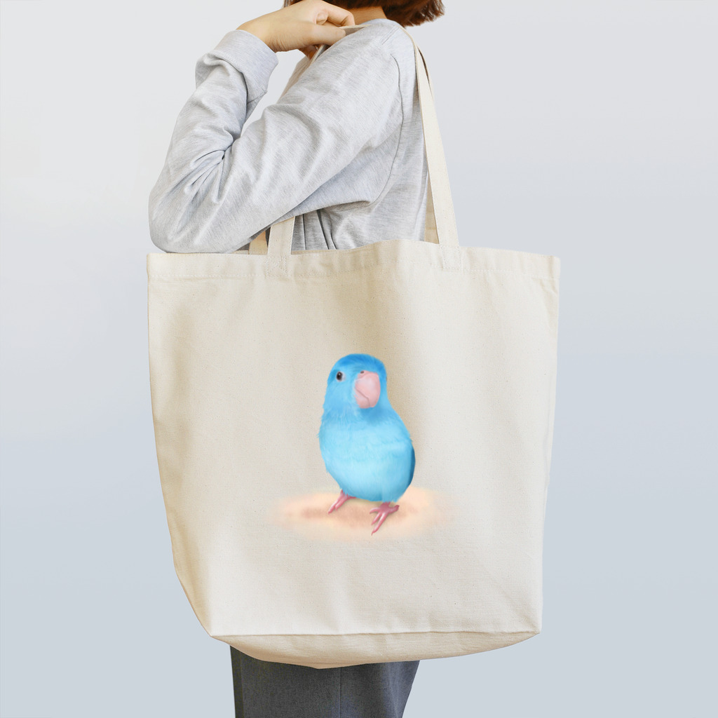 まめるりはことりのブルーマメルリハ【まめるりはことり】 Tote Bag