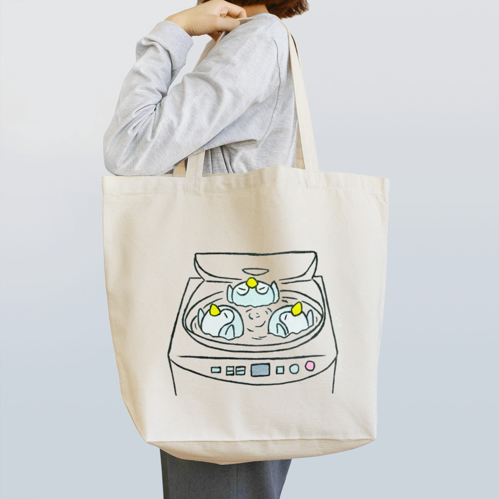 Monogusa-shop(ものぐさ屋)の洗濯機で、ぐ〜るぐる🌀 Tote Bag
