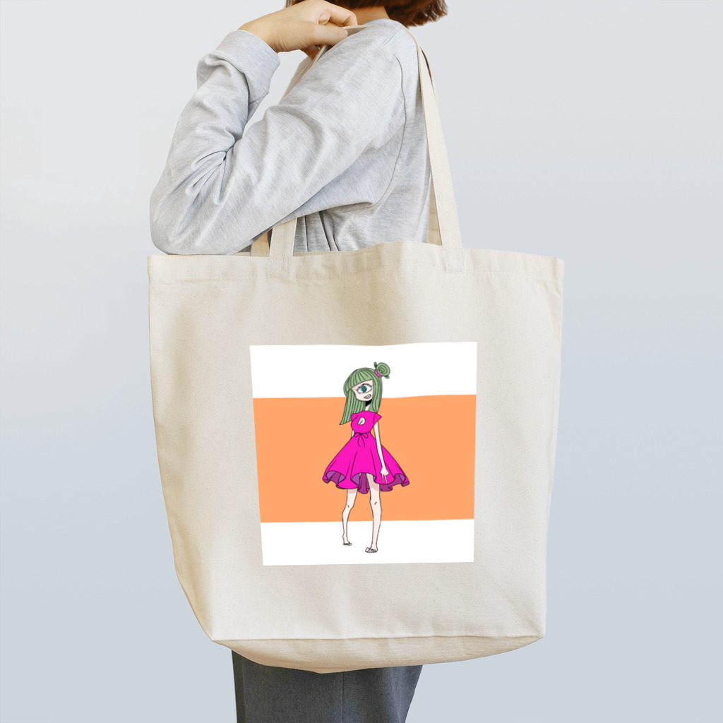モノトーン星物販ブースの単眼Girl Tote Bag