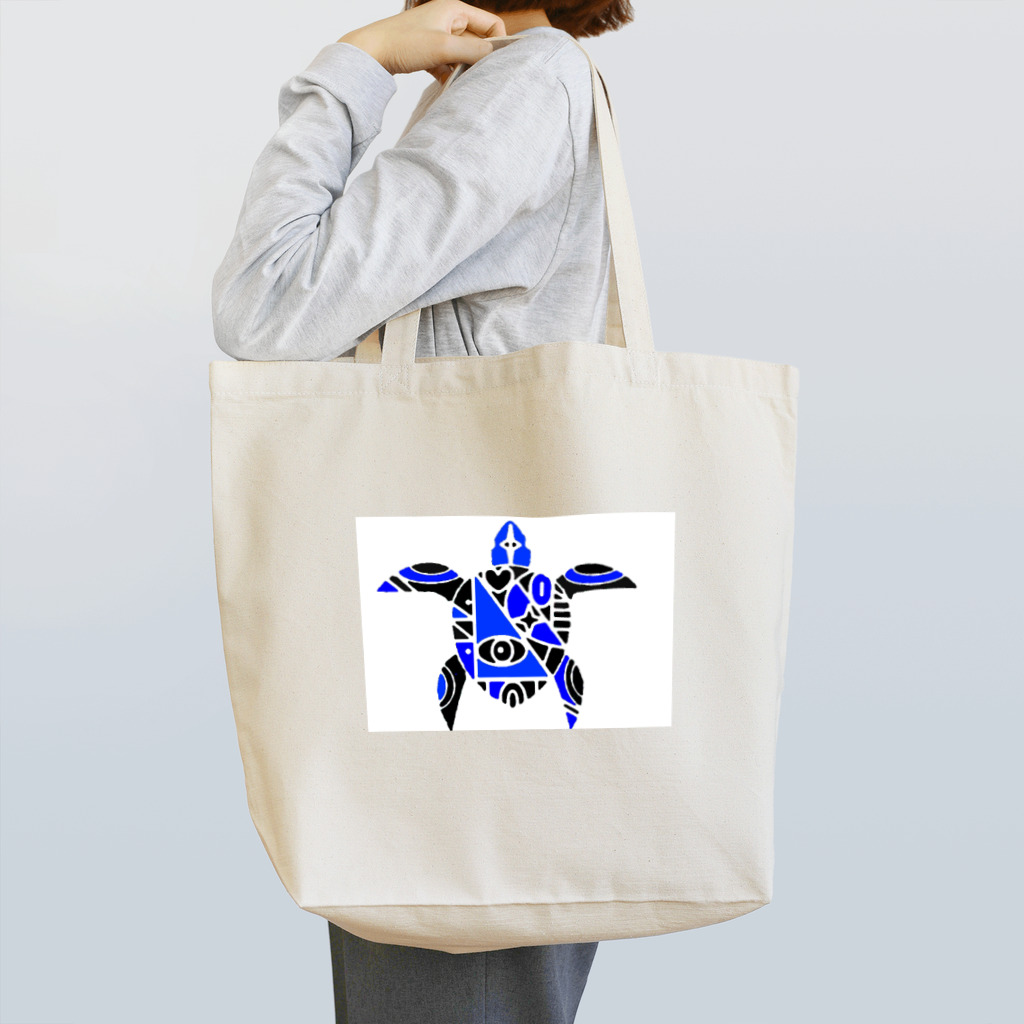 FabergeのTurtle②-Blue＆Black Tote Bag