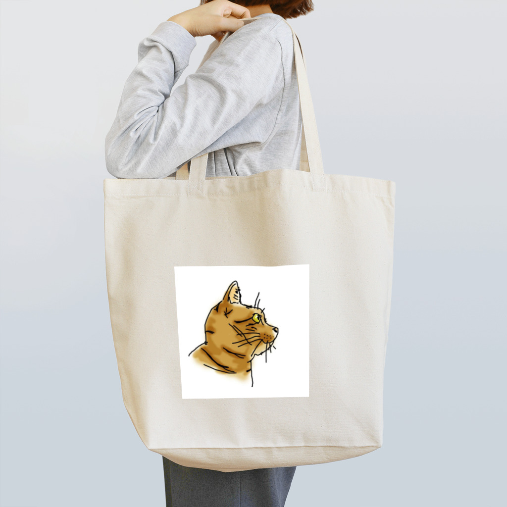 クリーチャー勝村の猫よこ顔 Tote Bag