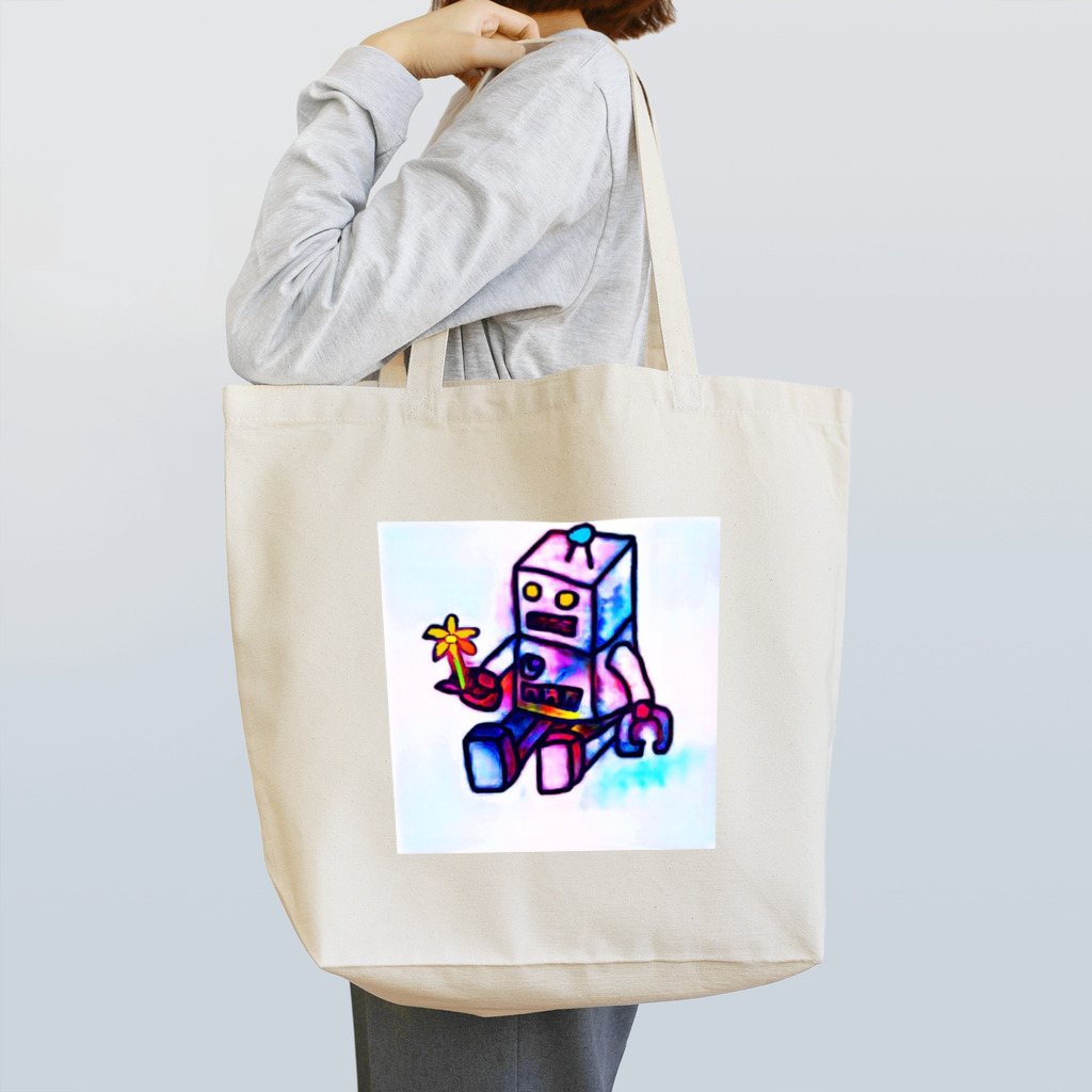 POGSの花とロボット Tote Bag