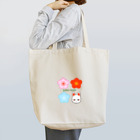 妖狐のお店のこんちゃんと梅の花 トートバッグ