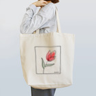Atelier YUMEMIRU のOne Stroke Tulip 一筆書きのチューリップ Tote Bag