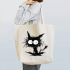 猫目行燈の黒くてガビガビした毛の子猫 Tote Bag