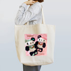  パンダ CHOCOPAN *umekoume*のパンダ ちょこぱん🍫🐼チョコミント＆ストロベリー Tote Bag