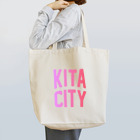 JIMOTO Wear Local Japanの北区 KITA CITY ロゴピンク トートバッグ