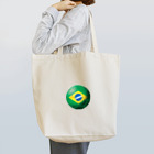 toshisanuxのブラジル国旗ボール トートバッグ