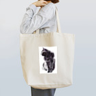 気まぐれ絵描きの猫グッズ屋の銀色の毛並みの猫 トートバッグ