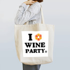 wine-partyのI love wine party Tote Bag