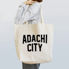JIMOTO Wear Local Japanの足立区 ADACHI CITY ロゴブラック　 トートバッグ