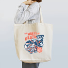 El Pinoのthe Wall of Death : Navy / Red Tote Bag