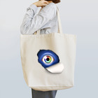 眼鏡裏の覗き込む瞳（青） Tote Bag