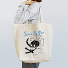 YourSukajanTshirt.comのスカル シーサイドブラック Tote Bag