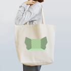 yacocoの帯柄 緑チェック Tote Bag