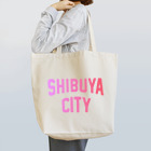 JIMOTO Wear Local Japanの渋谷区 SHIBUYA WARD ロゴピンク Tote Bag