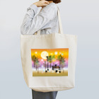 かにゃんクリエイトの黒猫たちの冬の公園 Tote Bag