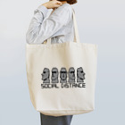 onigiri-loveloveのドット絵のモアイ（SOCIAL DISTANCE) Tote Bag