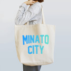 JIMOTO Wear Local Japanの港区 MINATO CITY ロゴブルー トートバッグ