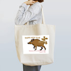 ジルトチッチのデザインボックスの亥年の猪のイラスト年賀状 Tote Bag