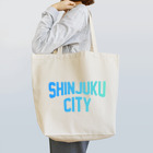 JIMOTO Wear Local Japanの新宿区 SHINJUKU CITY ロゴブルー トートバッグ