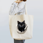 日向ぼっこの黒猫ちもinポケット トートバッグ