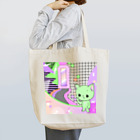 Mieko_KawasakiのWhat is cute? メロンクリーム猫さん Tote Bag