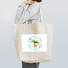 ジルトチッチのデザインボックスのさわやかビーチの花飾りのクレコちゃん トートバッグ