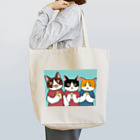 のっぴきならない。ラインスタンプ発売中ののっぴきならない/卒業猫ジョー、ピー、マリー Tote Bag