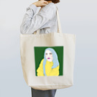 Girl_To_LadyのBlue Hair Girl Tote Bag