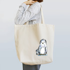 ブラシのペンギンの親子 トートバッグ