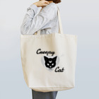 IENITY　/　MOON SIDEの【MOON SIDE】 Creepy Cat #Black Ver.1 Tote Bag