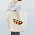 おいしそうなフリーイラスト屋『oishiso（おいしそ）』の食べ物イラスト「たこやき」 トートバッグ