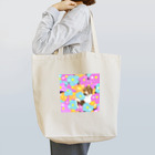 街角の花と少女 Tote Bag