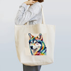 LGBTQ-のオオカミレインボーアート トートバッグ