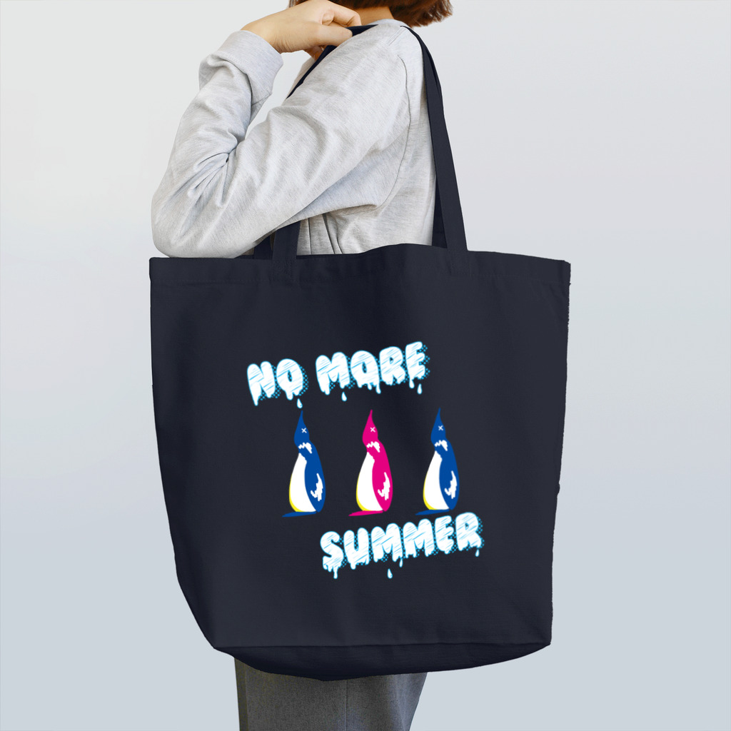 octpaco_きまぐれ商店のNO MORE SUMMER ペンギン トートバッグ