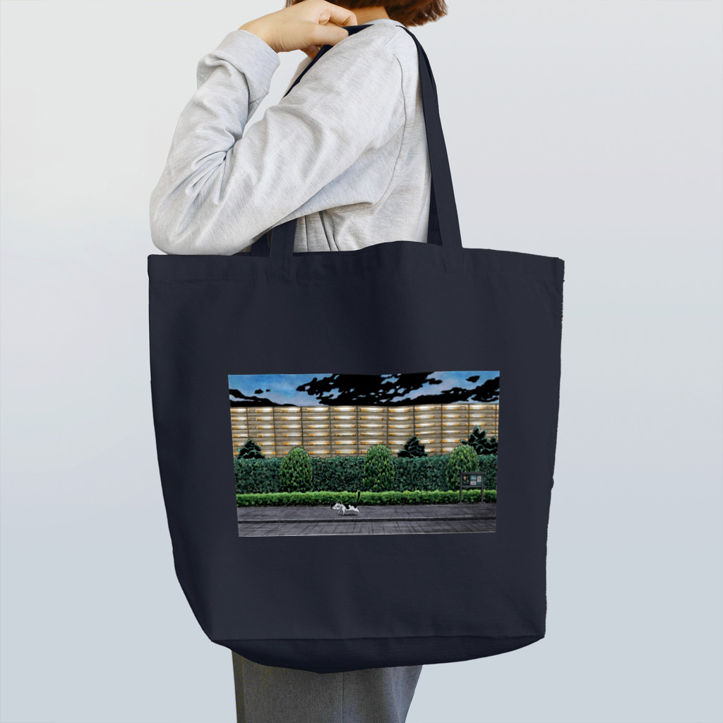 yoheisugimoto shopのハナシタナガネコの夜散歩  Tote Bag