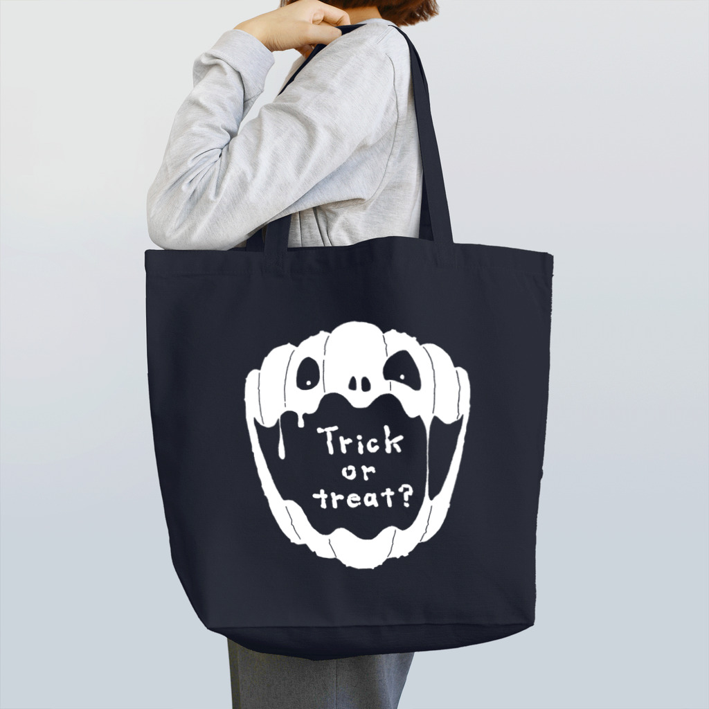 DOTEKKOの【Halloween-T】 No.2 ホワイト トートバッグ