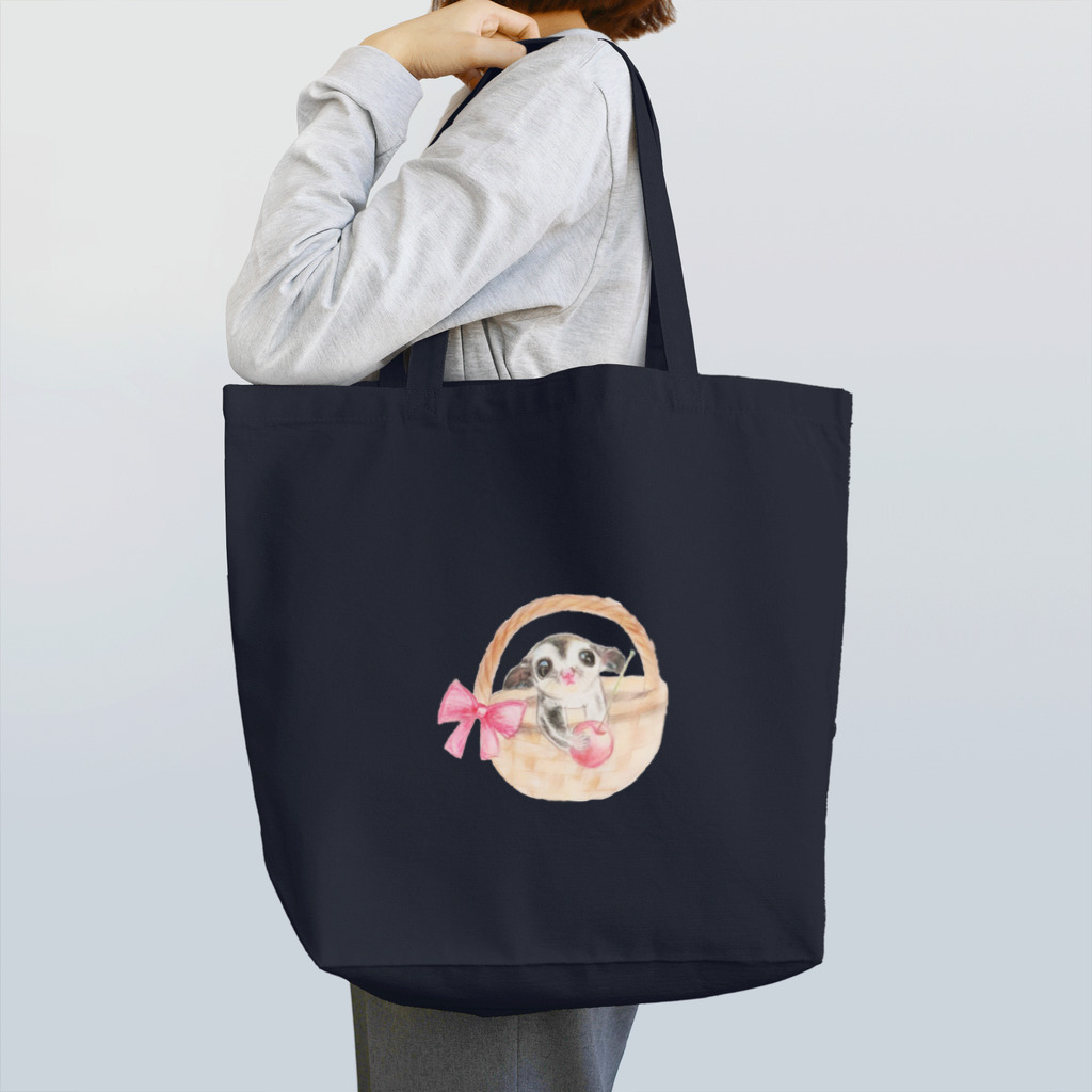 ぴーたんのフクロモモンガとさくらんぼ Tote Bag