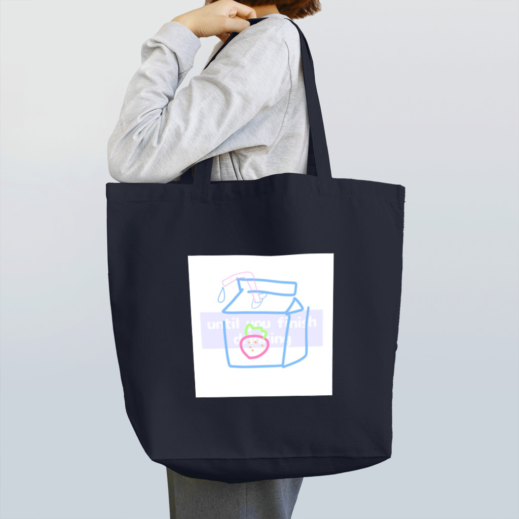 NNの【until you finish drinking】いちごミルク Tote Bag